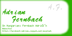 adrian fernbach business card